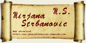 Mirjana Štrbanović vizit kartica